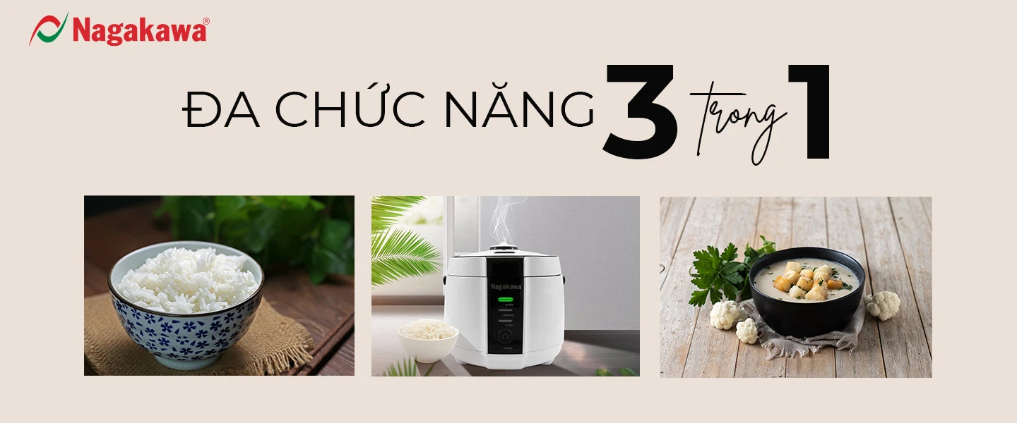 Nồi cơm điện 1,2L Nagakawa NAG0131 Nồi cơm điện 1,2L Nagakawa NAG0131