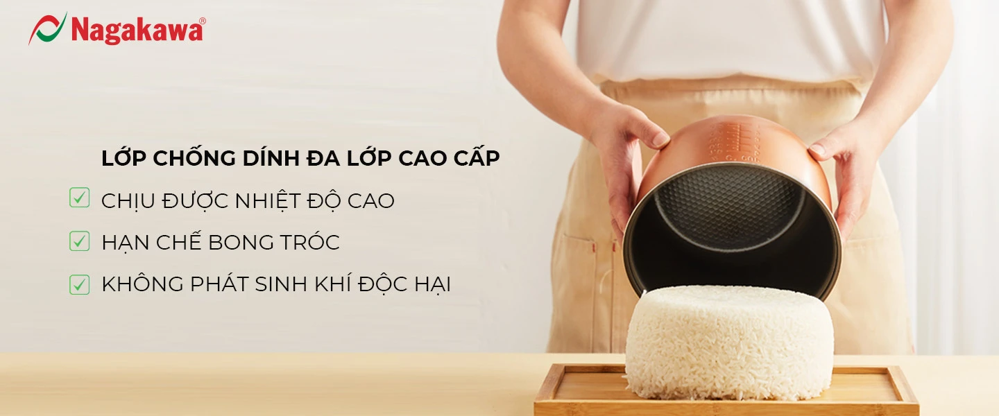 Nồi cơm điện 1,2L Nagakawa NAG0131 Nồi cơm điện 1,2L Nagakawa NAG0131