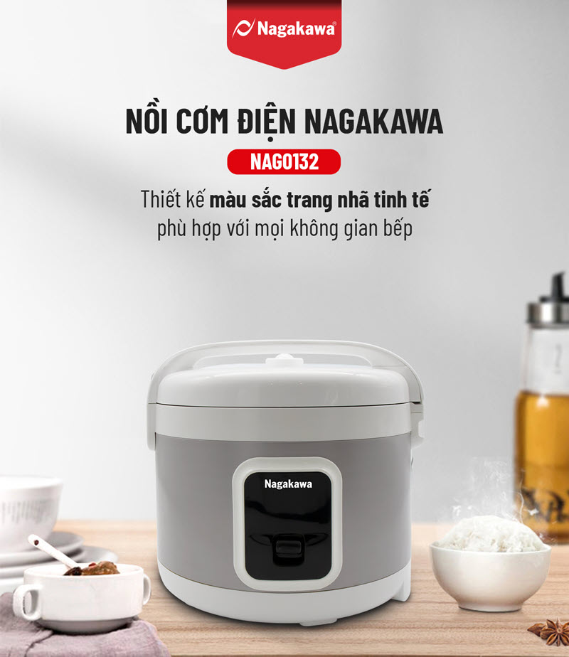 Nồi cơm điện 1,8L Nagakawa NAG0132 Nồi cơm điện 1,8L Nagakawa NAG0132