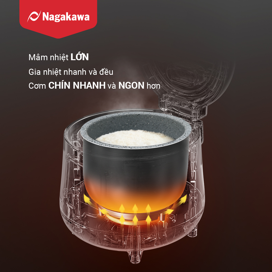 Nồi cơm điện 1L Nagakawa NAG0134 Nồi cơm điện 1L Nagakawa NAG0134