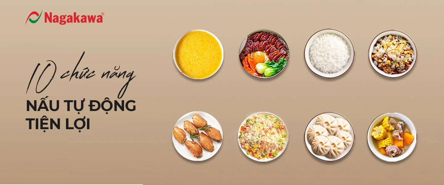 Nồi cơm điện 1,8L lòng niêu Nagakawa NAG0135 Nồi cơm điện 1,8L lòng niêu Nagakawa NAG0135