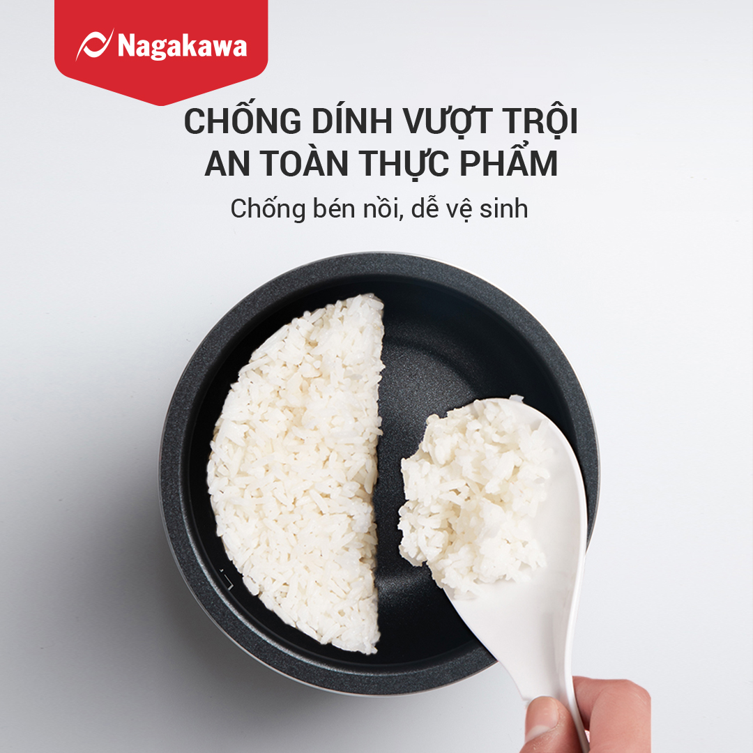 Nồi cơm điện 1.2L cao tần Nagakawa NAG0139 Nồi cơm điện 1.2L cao tần Nagakawa NAG0139