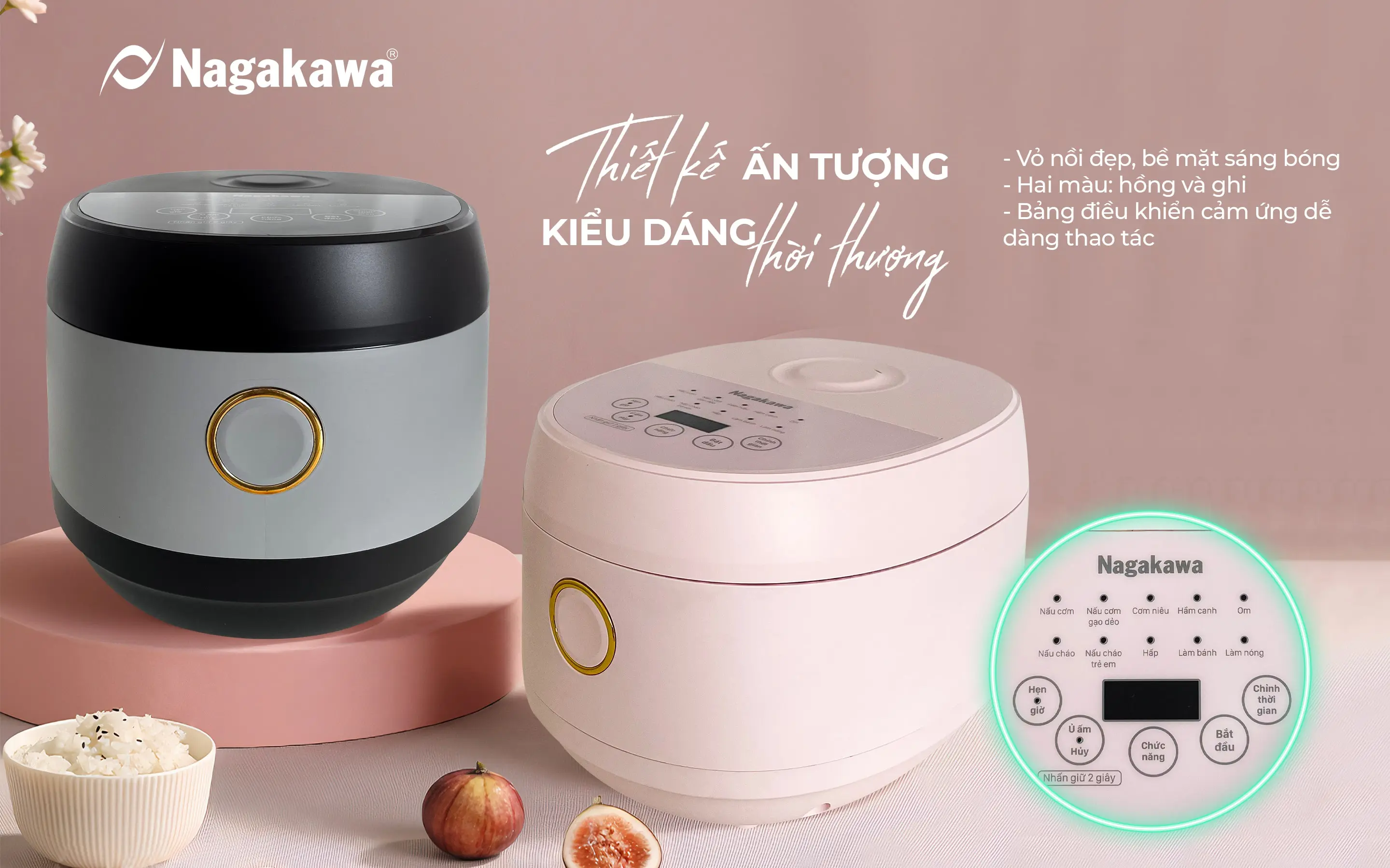 Nồi cơm điện 1.5L Nagakawa NAG0142 Nồi cơm điện 1.5L Nagakawa NAG0142