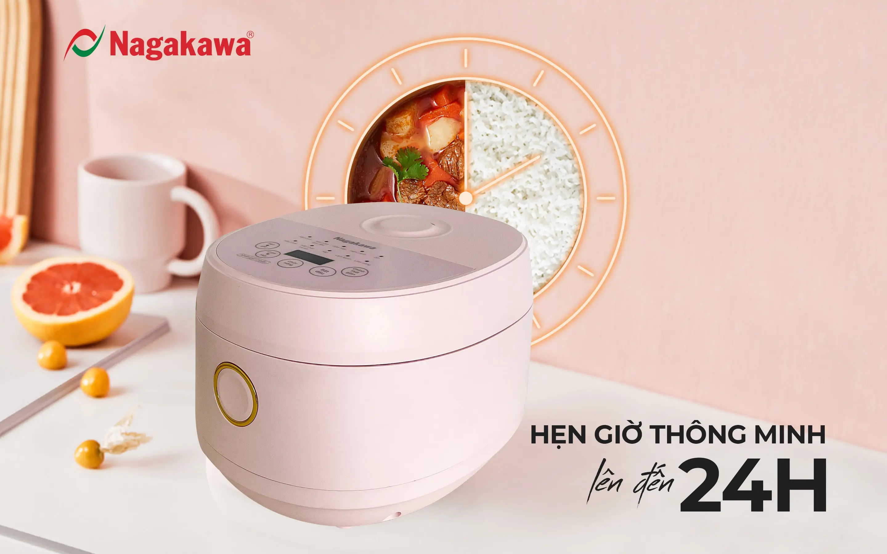 Nồi cơm điện 1.5L Nagakawa NAG0142 Nồi cơm điện 1.5L Nagakawa NAG0142