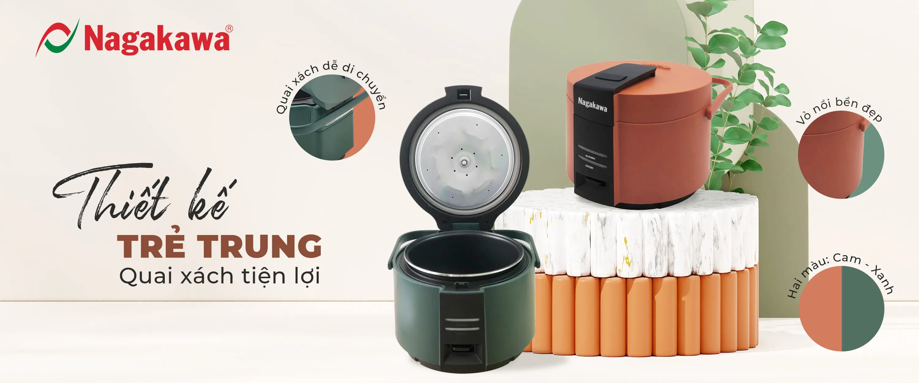 Nồi cơm điện 2,2L Nagakawa NAG0144 Nồi cơm điện 2,2L Nagakawa NAG0144