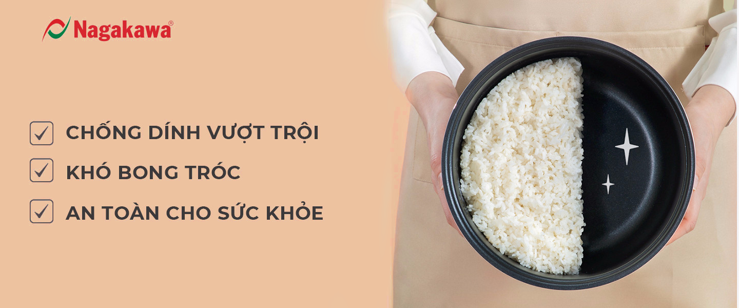 Nồi cơm điện 1,8L Nagakawa NAG0145 Nồi cơm điện 1,8L Nagakawa NAG0145