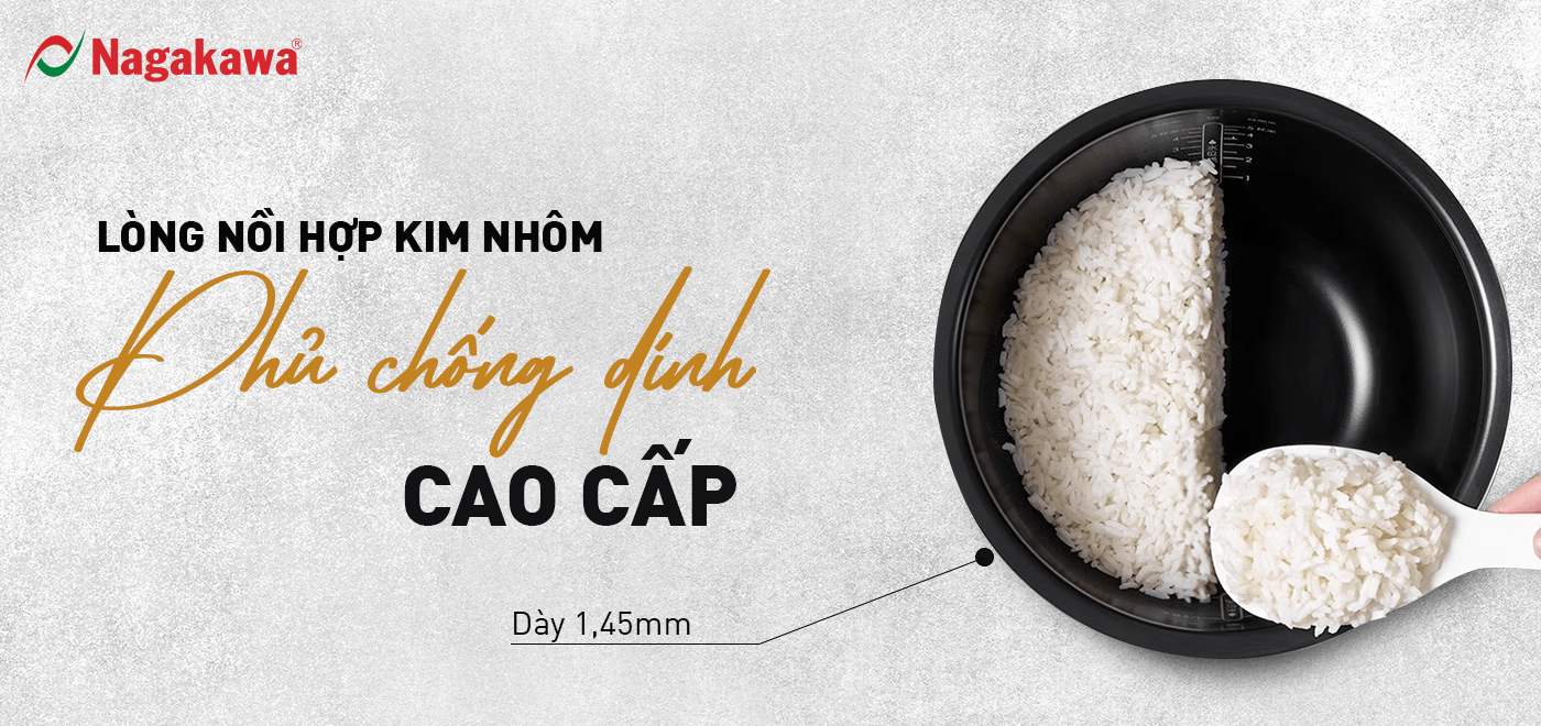 Nồi cơm điện 1,8L Nagakawa NAG0145 Nồi cơm điện 1,8L Nagakawa NAG0145