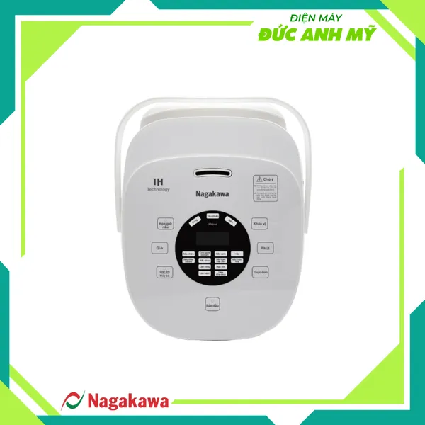 Nồi cơm điện 1.2L cao tần Nagakawa NAG0139 - 12 chế độ nấu - Giảm tinh bột