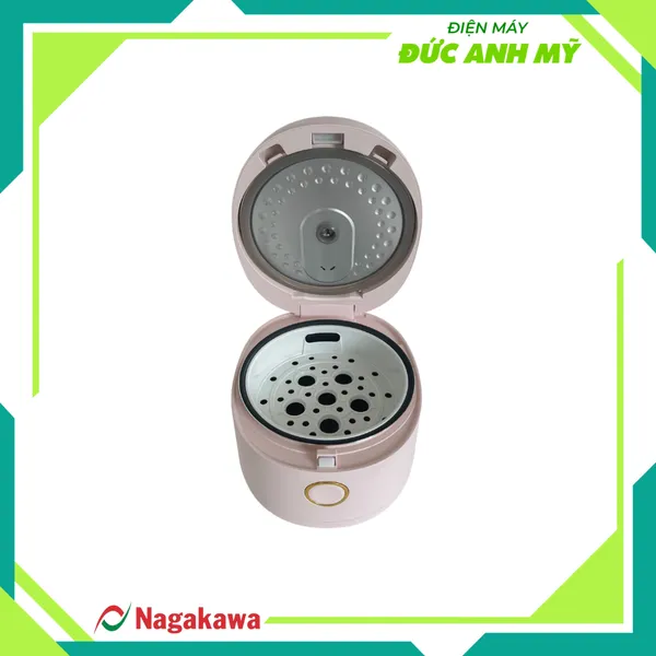 Nồi cơm điện 1.5L Nagakawa NAG0142 - Màu hồng - 10 chương trình nấu