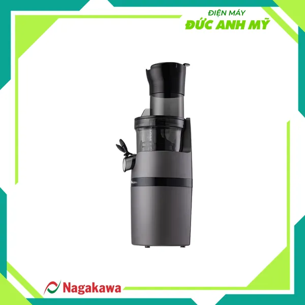 Máy ép chậm Nagakawa NAG0818 - Trục ép 6 phân đoạn kiệt bã - Ống tiếp thực phẩm lớn 