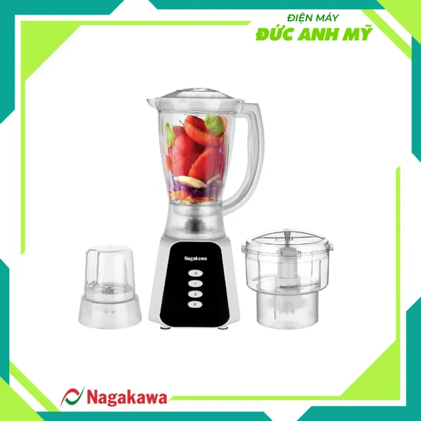 Máy xay sinh tố Nagakawa NAG0819 - Lưỡi dao 4 cánh sắc bén