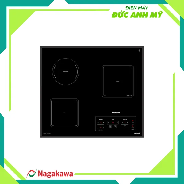 Bếp từ hồng ngoại 3 lò Nagakawa Inverter NAG1253M - Premium