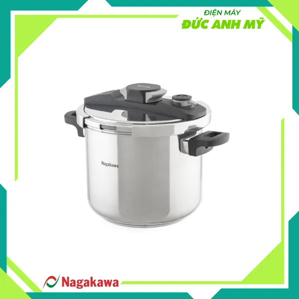 Nồi áp suất cơ đáy từ Nagakawa NAG1472 - Lòng nồi inox 304, Van kép 3 cấp an toàn