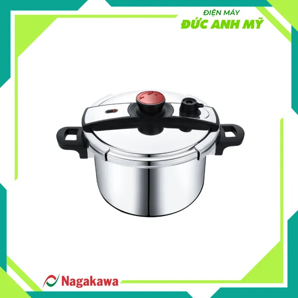 Nồi áp suất đáy từ đa lớp Nagakawa NAG1473 - Lòng nồi inox 304, Van kép 3 cấp an toàn