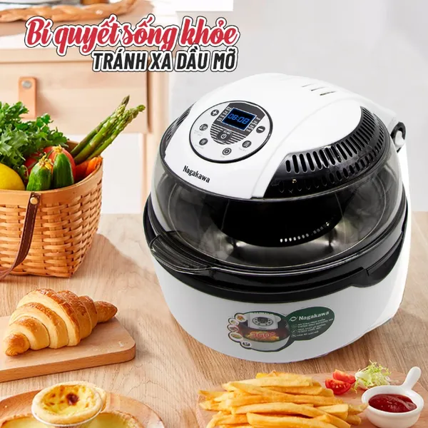 Nồi chiên không dầu Smartplus Nagakawa NAG3303 - Xoay 360 độ - 5 phụ kiện