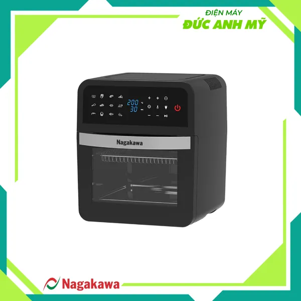 Nồi chiên không dầu Nagakawa NAG3307 12L - 12 chương trình nấu - Công nghệ Rapid Air 360 độ