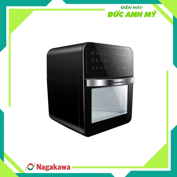 Nồi chiên không dầu Nagakawa NAG3307 12L - 12 chương trình nấu - Công nghệ Rapid Air 360 độ