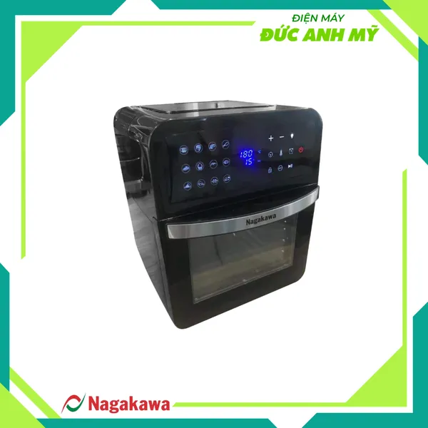 Nồi chiên không dầu Nagakawa NAG3307 12L - 12 chương trình nấu - Công nghệ Rapid Air 360 độ