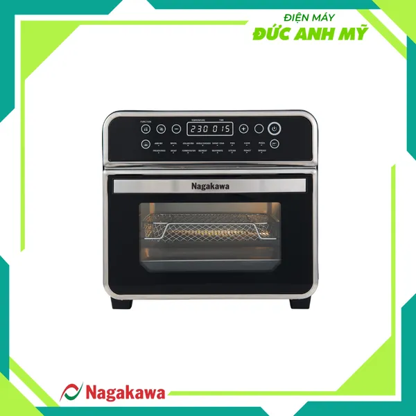 Nồi chiên không dầu Nagakawa NAG3308 16L - 16 chương trình - Công nghệ đối lưu nhiệt