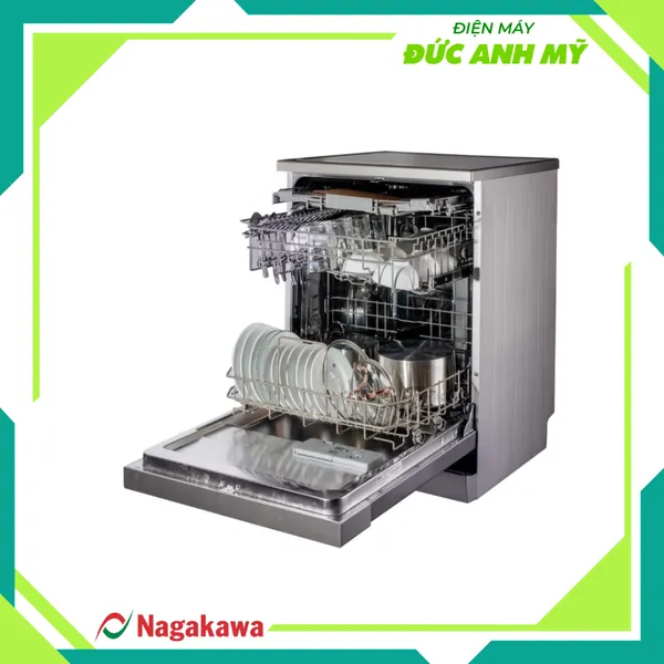 Máy rửa chén bát 15 bộ cao cấp Nagakawa NAG3601M15