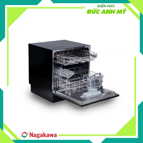 Máy rửa chén bát 8 bộ cao cấp Nagakawa NK8D01M