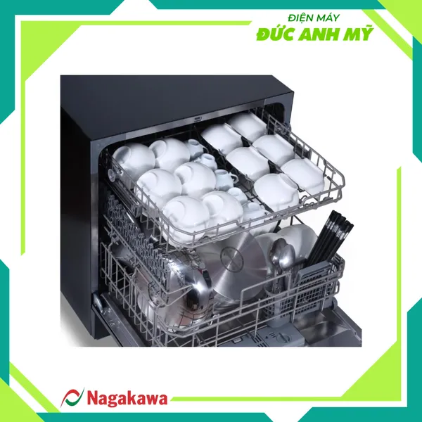 Máy rửa chén bát 8 bộ cao cấp Nagakawa NK8D01M