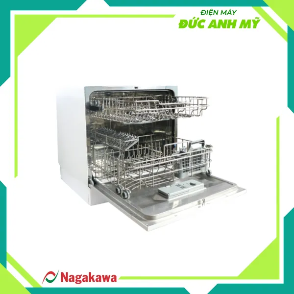Máy rửa chén bát 8 bộ cao cấp Nagakawa NK8D61M