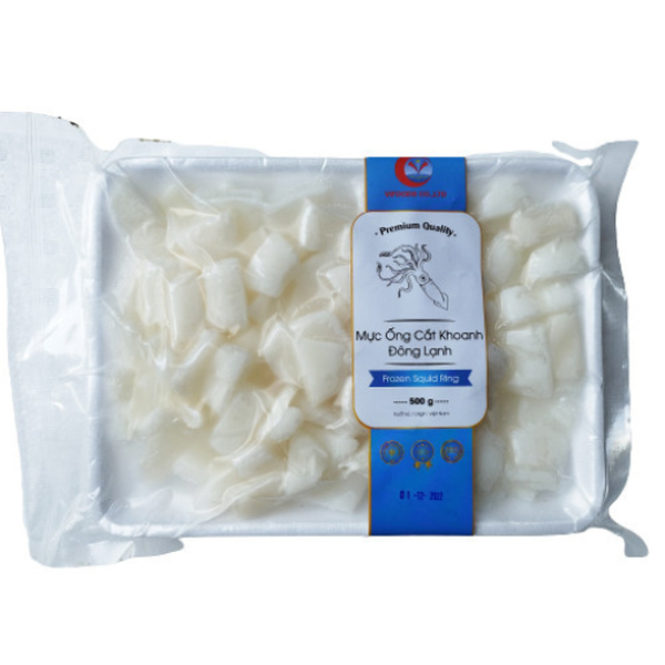 Mực ống cắt khoanh đông lạnh