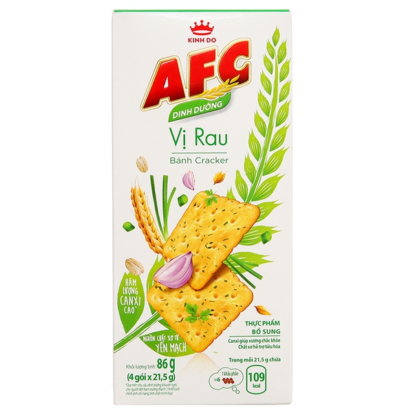 Bánh quy Cracker AFC dinh dưỡng vị Rau cải (Hộp 86g)