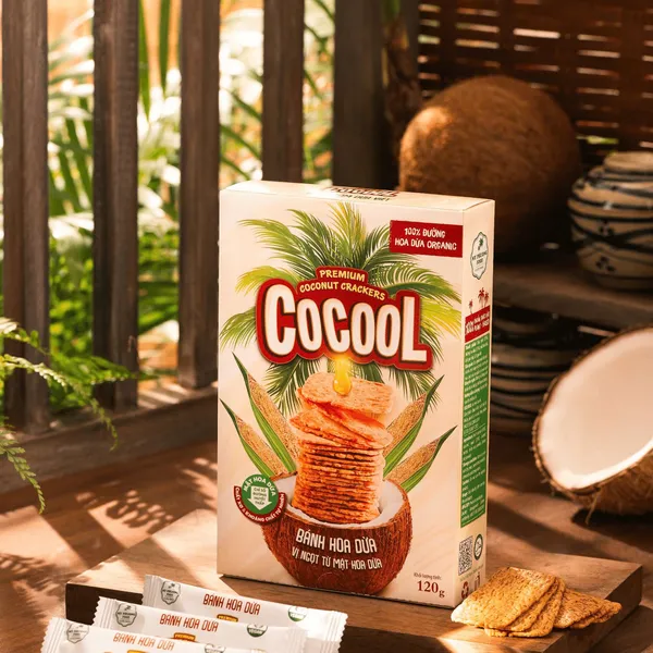 Bánh hoa dừa COCOOL – Coconut nectar cracker 120g