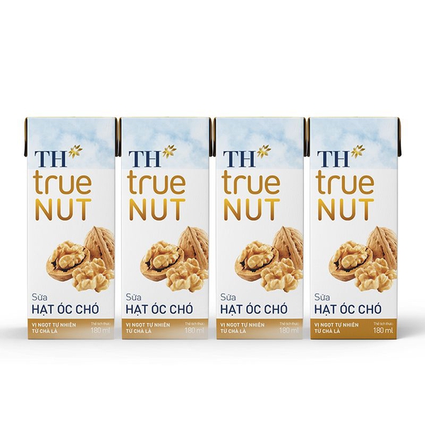 Lốc 4 hộp Sữa hạt Óc chó TH true NUT (180ml)