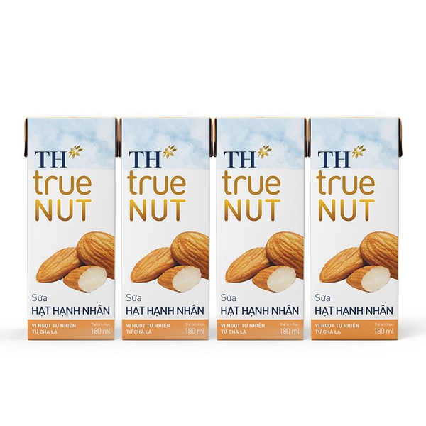 Lốc 4 hộp Sữa hạt Hạnh nhân TH true NUT (180ml)