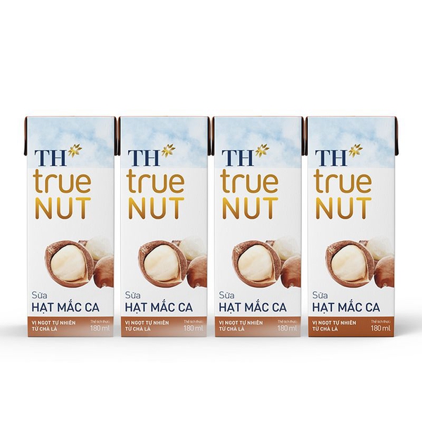 Lốc 4 hộp Sữa hạt Mắc ca TH true NUT (180ml)
