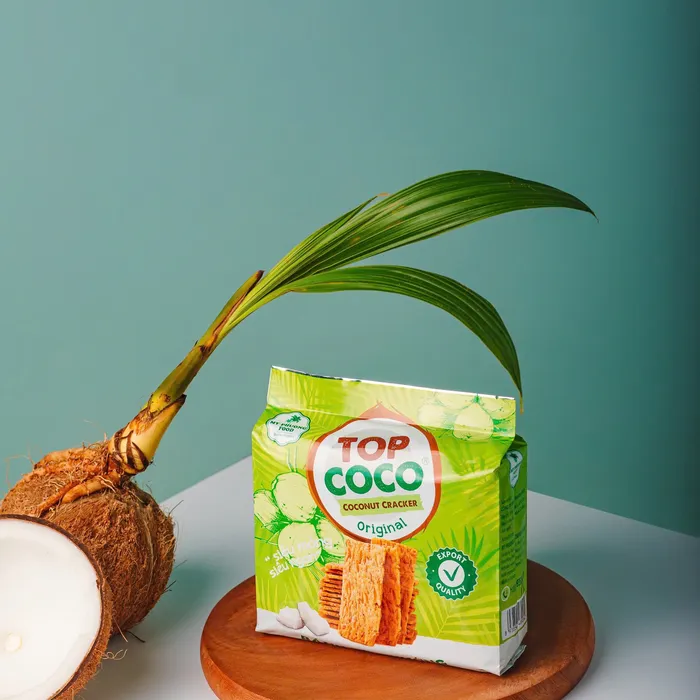 Bánh dừa nướng TOPCOCO – CocoBánh dừa TOPCOCO – Coconut cracker Original 150g (Vị Nguyên bản)