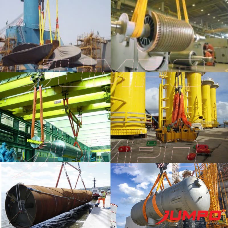 Ứng dụng dây cáp vải bản tròn round sling Ứng dụng dây cáp vải bản tròn round sling