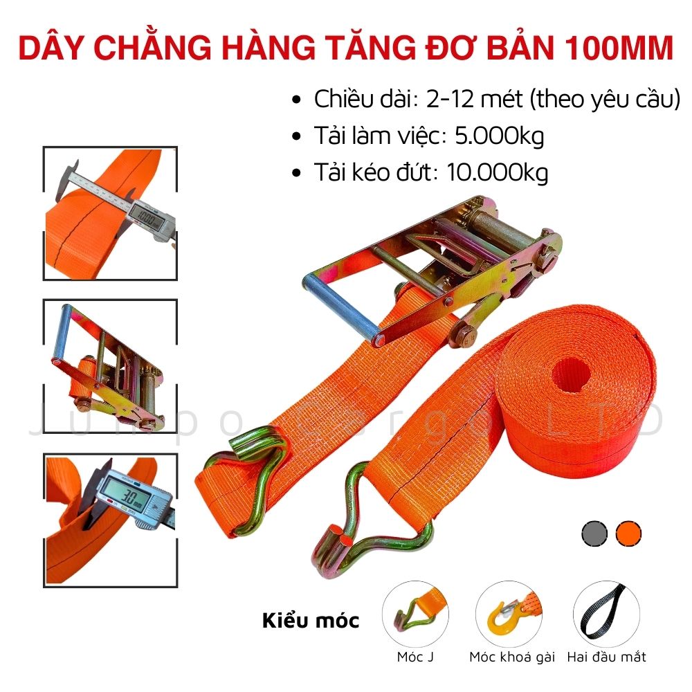 Dây chằng hàng tăng đơ bản 100 mm tải 10 tấn Dây chằng hàng tăng đơ bản 100 mm tải 10 tấn