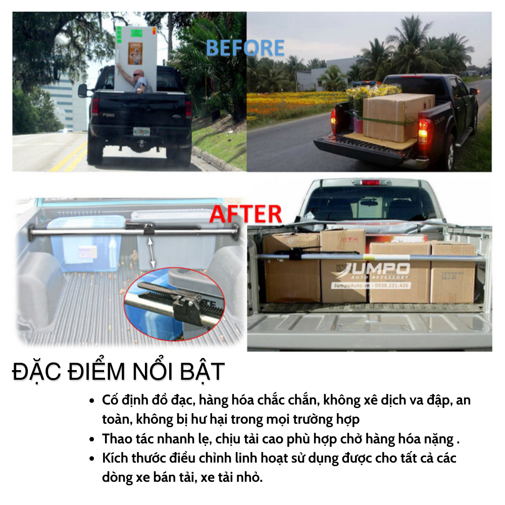 Thanh chắn hàng thùng xe là giải pháp an toàn dùng để cố định và ngăn chặn sự di chuyển của hàng hóa trong container Thanh chắn hàng thùng xe là giải pháp an toàn dùng để cố định và ngăn chặn sự di chuyển của hàng hóa trong container