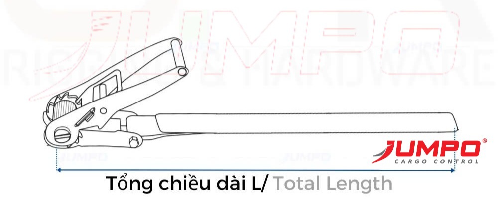 Dây chằng hàng tăng đơ bản 5cm 3000kg không móc