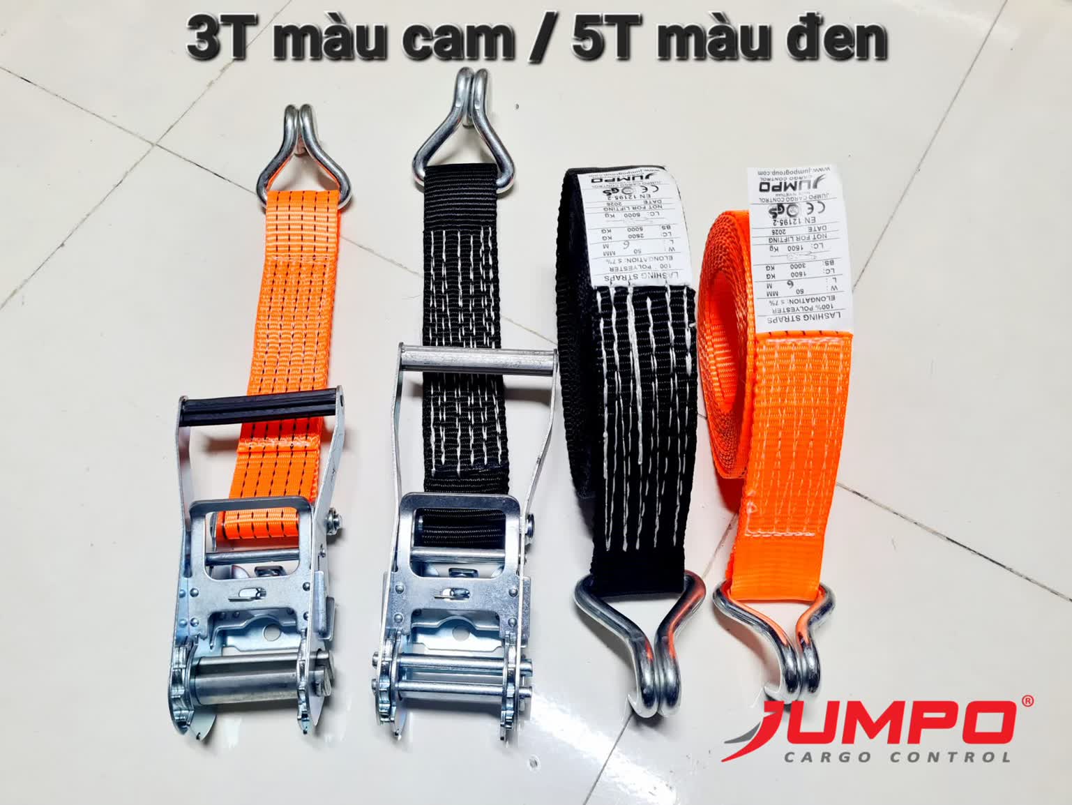 so sánh nhanh dây chằng hàng bản 50mm – 3 tấn vs. 5 tấn