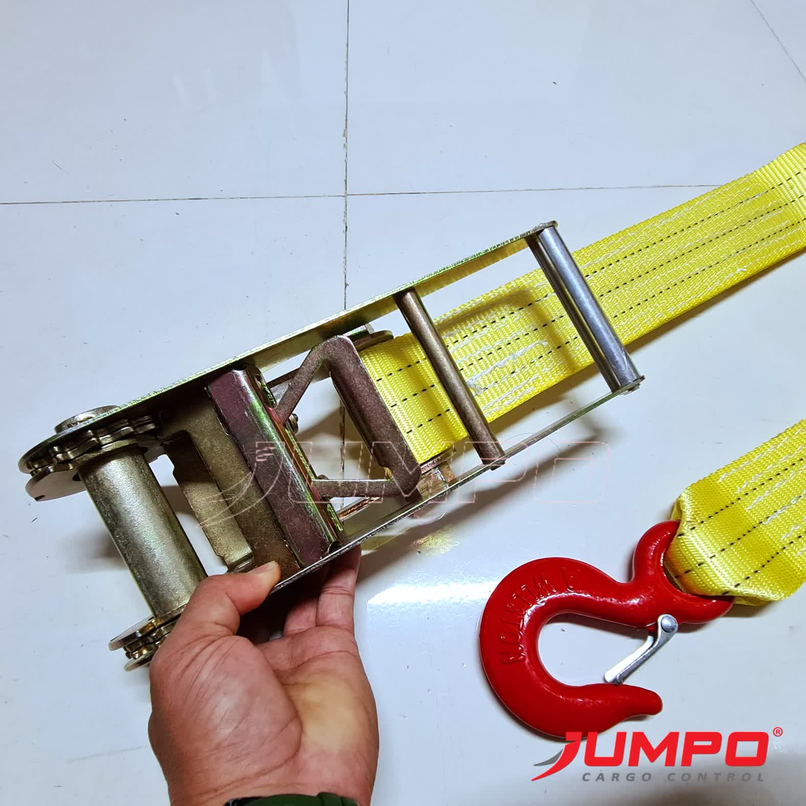 Dây chằng hàng tăng đơ bản 75mm 10 tấn móc khóa an toàn Dây chằng hàng tăng đơ bản 75mm 10 tấn móc khóa an toàn