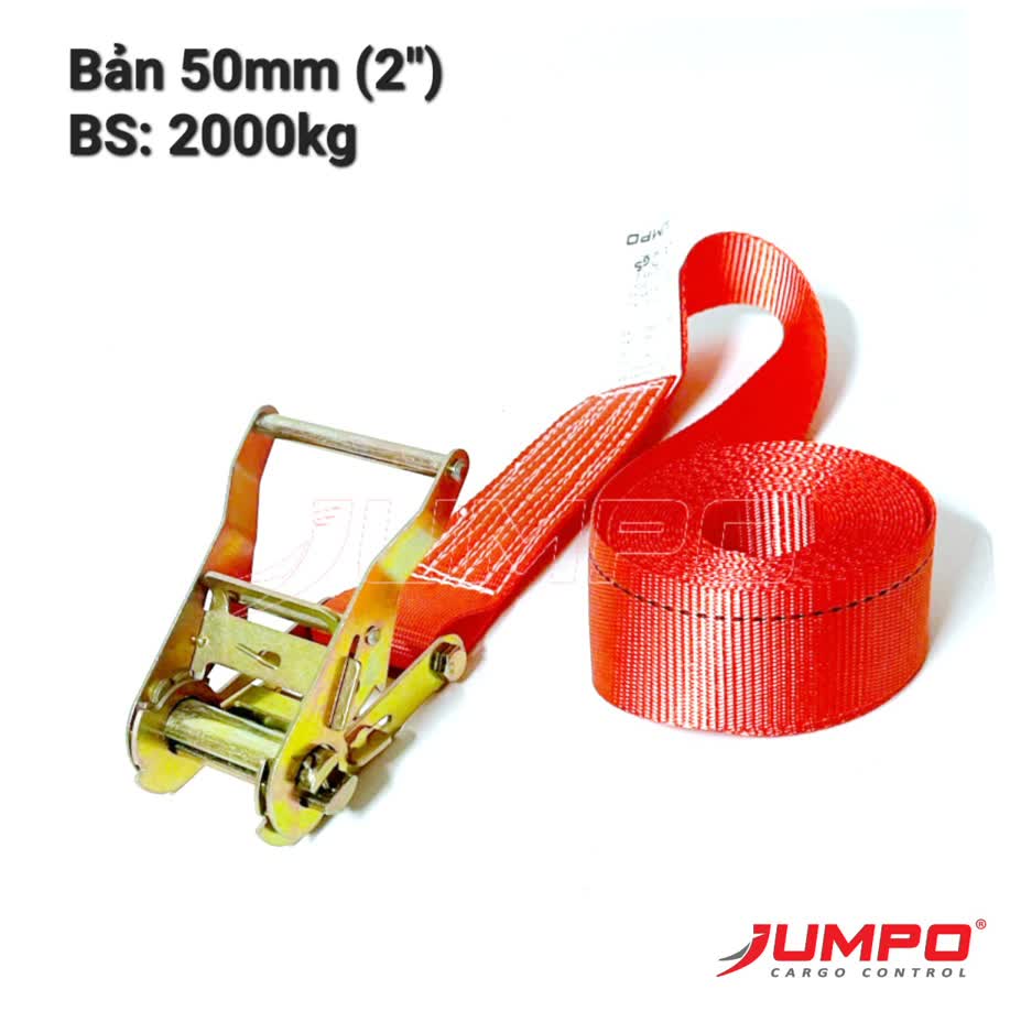 Dây cảo chằng hàng tăng đơ bản 50mm 2000kg không móc Dây cảo chằng hàng tăng đơ bản 50mm 2000kg không móc