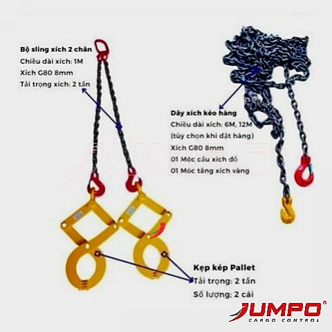 Cấu tạo Bộ dây xích kéo pallet thùng xe tải container Cấu tạo Bộ dây xích kéo pallet thùng xe tải container