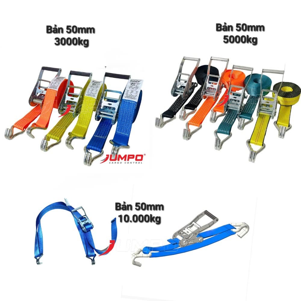 Dây Cảo tăng đơ chằng hàng bản 50mm (Tải trọng 3 Tấn – 5 Tấn) Dây Cảo tăng đơ chằng hàng bản 50mm (Tải trọng 3 Tấn – 5 Tấn)