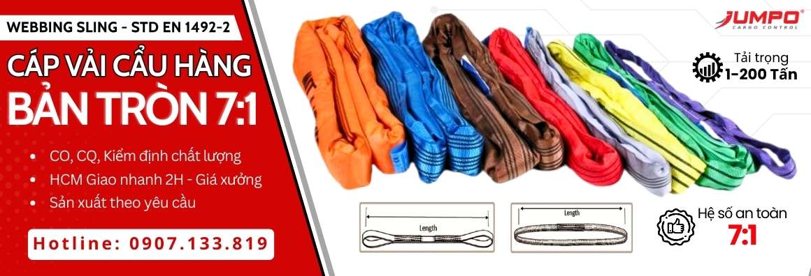 Cáp vải tròn - Round sling Cáp vải tròn - Round sling