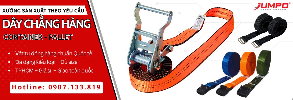 Xưởng sản xuất dây chằng hàng container, pallet Xưởng sản xuất dây chằng hàng container, pallet