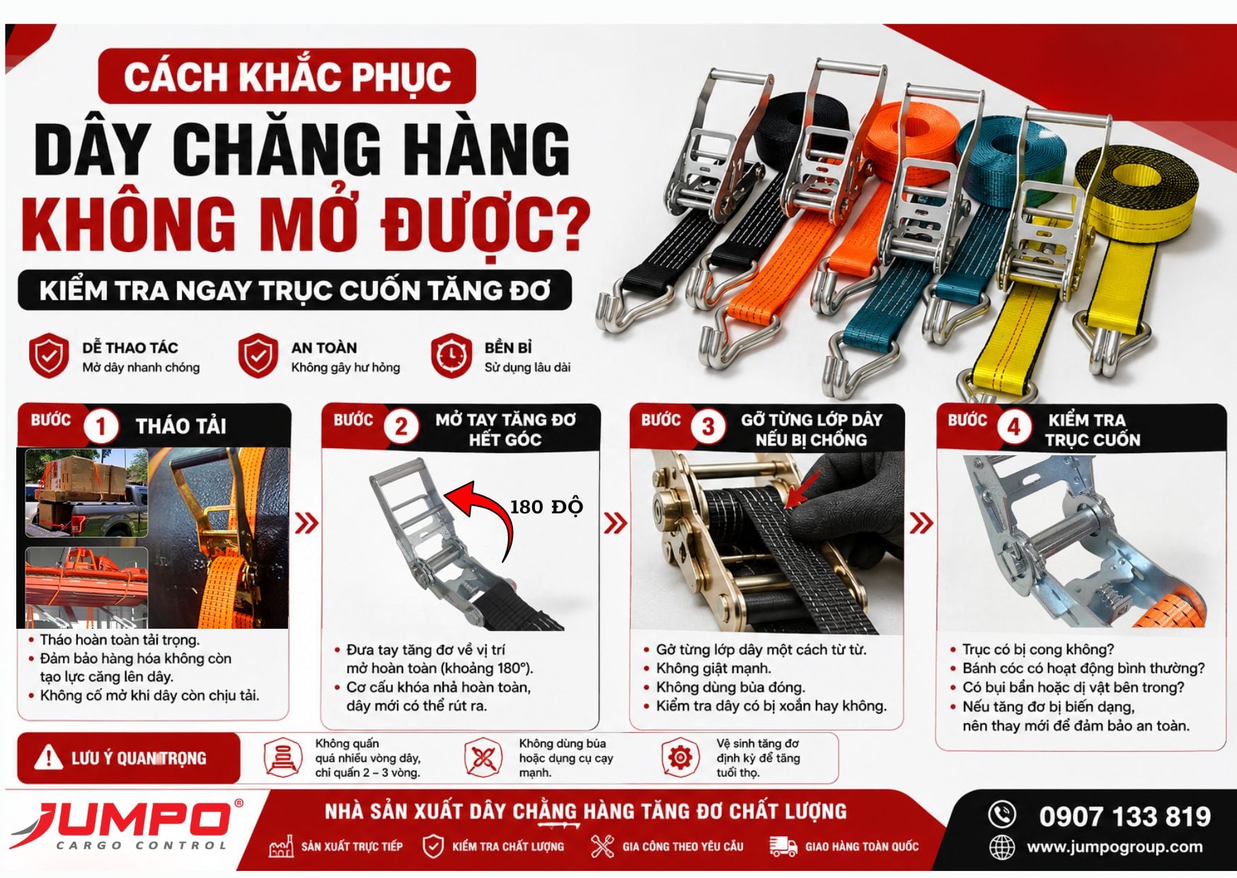 Cách Khắc Phục Khi Dây Chằng Hàng Không Mở Được Cách Khắc Phục Khi Dây Chằng Hàng Không Mở Được