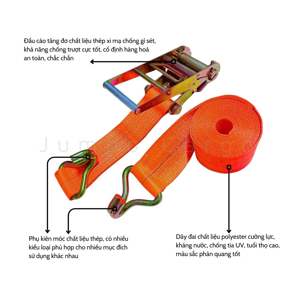 Ưu điểm nổi bật Dây chằng hàng bản 100mm Ưu điểm nổi bật Dây chằng hàng bản 100mm
