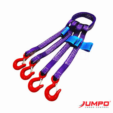 Cáp vải cẩu hàng 4 chân vòng khoen (khuyên) dây bẹ vải Cáp vải cẩu hàng 4 chân vòng khoen (khuyên) dây bẹ vải