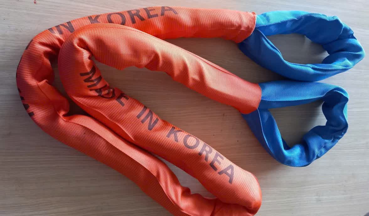 Cáp vải cẩu hàng Hàn Quốc Myung Sung - bản tròn Round sling Cáp vải cẩu hàng Hàn Quốc Myung Sung - bản tròn Round sling