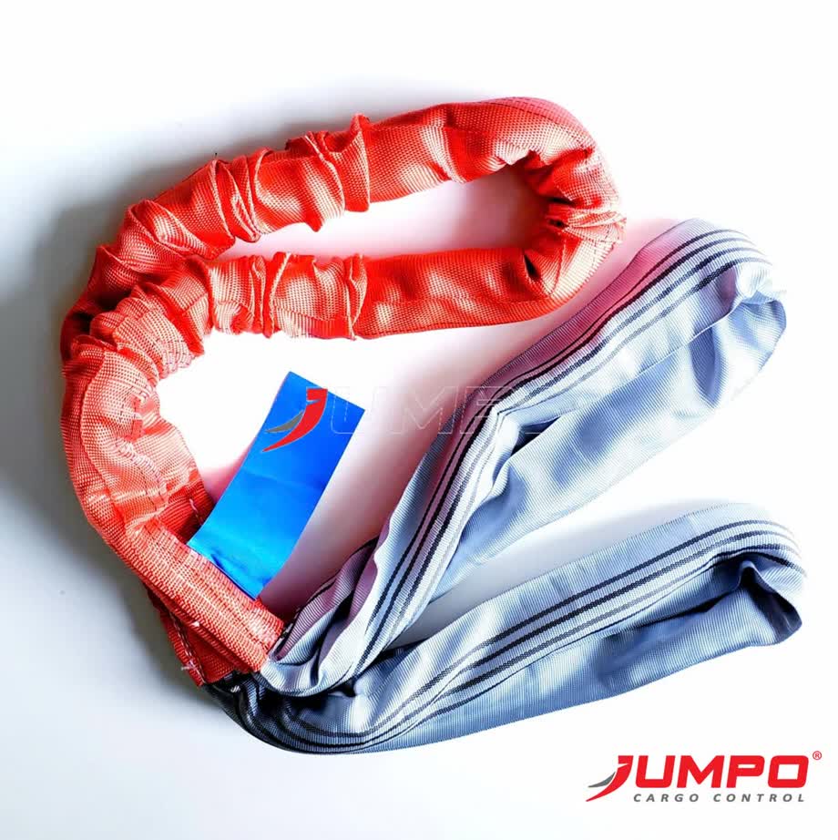 Dây cáp vải cẩu hàng 4 tấn bản tròn - round-sling 2 đầu mắt Dây cáp vải cẩu hàng 4 tấn bản tròn - round-sling 2 đầu mắt